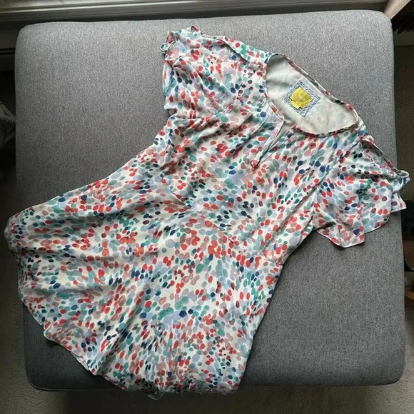 Anthropologie Maeve Flutter Sleeve Watercolor Dress Medium - Picture 2 of 7